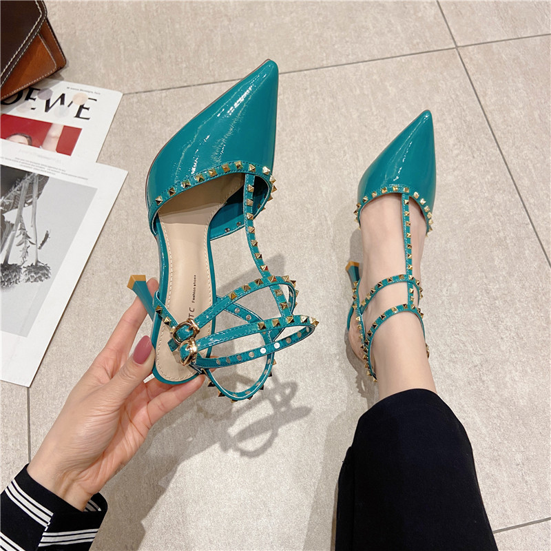 Title 12, Pointed Rivet High Heels Super High Heel Elevat...