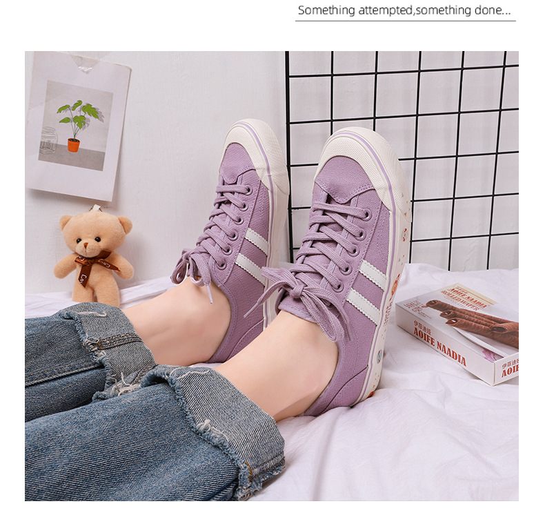 Title 6, Womens low-cut canvas shoes starry sky print a...