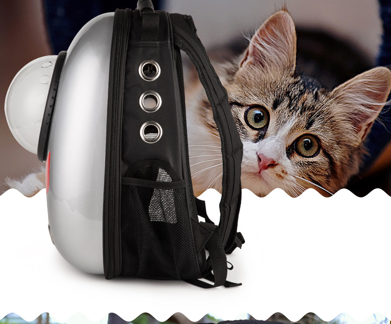 Mochila para Animais de Estimação com Tema de Monstro - Vista Lateral