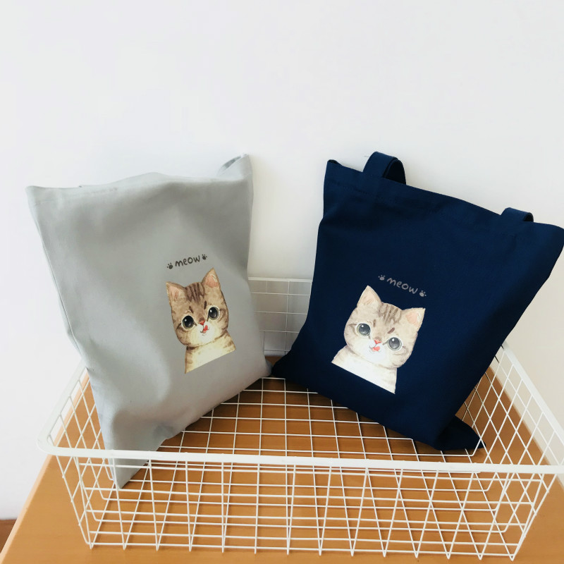 Title 9, Dames canvas tas met kattenmeisje print, perfec...