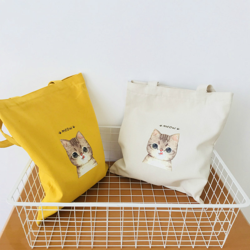 Title 11, Dames canvas tas met kattenmeisje print, perfec...