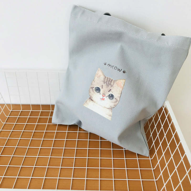 Title 13, Dames canvas tas met kattenmeisje print, perfec...