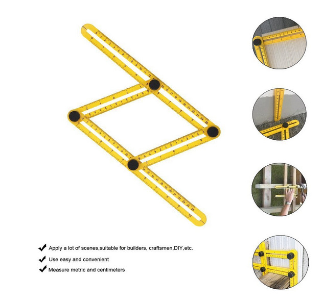 Title 7, Practical Four Folding Plastic Ruler Metric Sca...