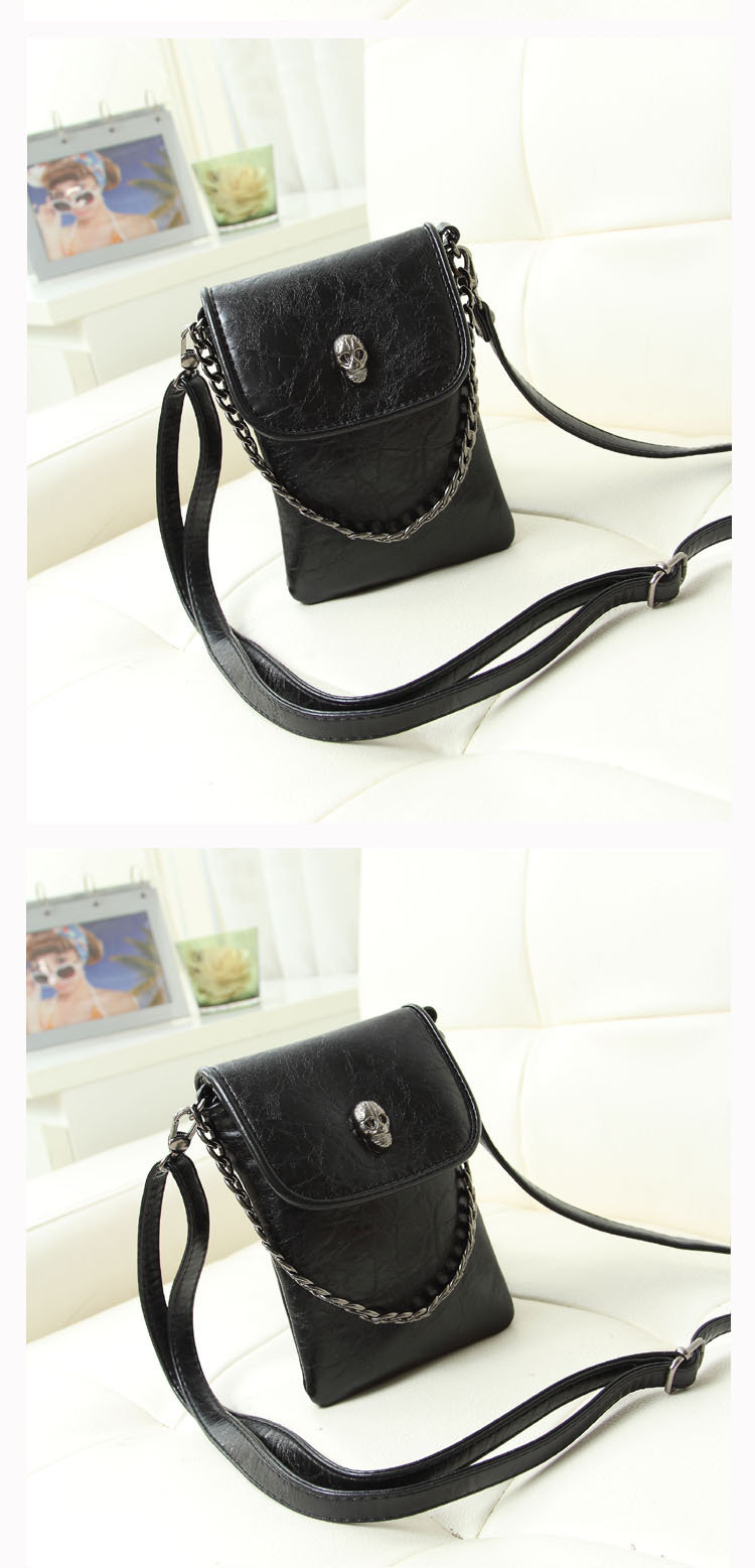 Title 4, Fashion skull small bag chain diagonal coin pur...