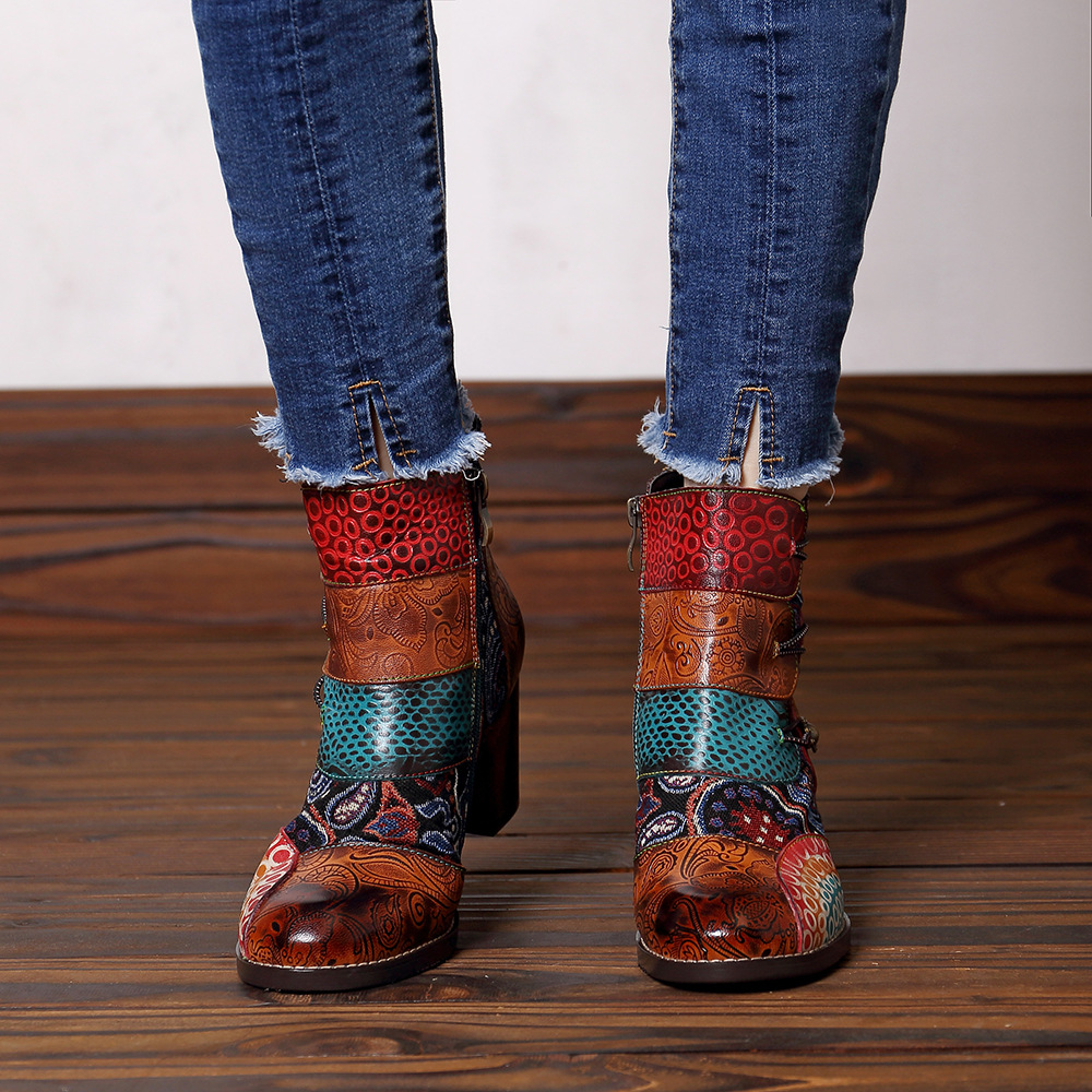 Title 1, Botas vintage con tacones gruesos para un look ...