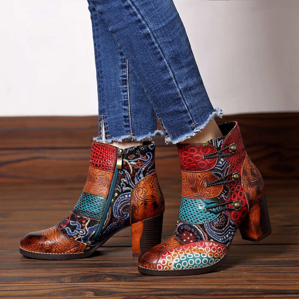 Title 2, Botas vintage con tacones gruesos para un look ...