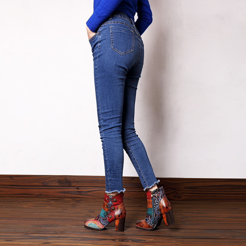 Title 3, Botas vintage con tacones gruesos para un look ...