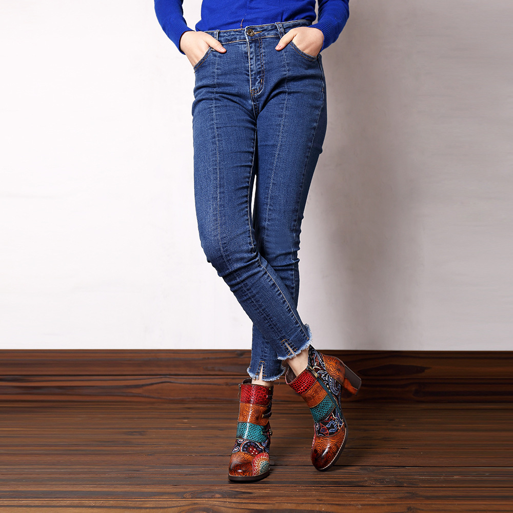 Title 6, Botas vintage con tacones gruesos para un look ...