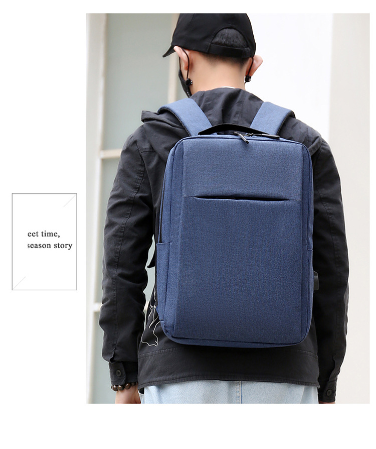 Title 15, USB Backpack Simple Casual Backpack Female Comp...