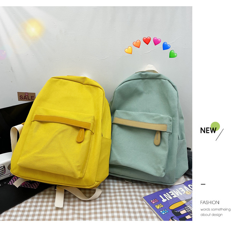 Title 25, Literary and Casual Girl Student Solid Color Sc...