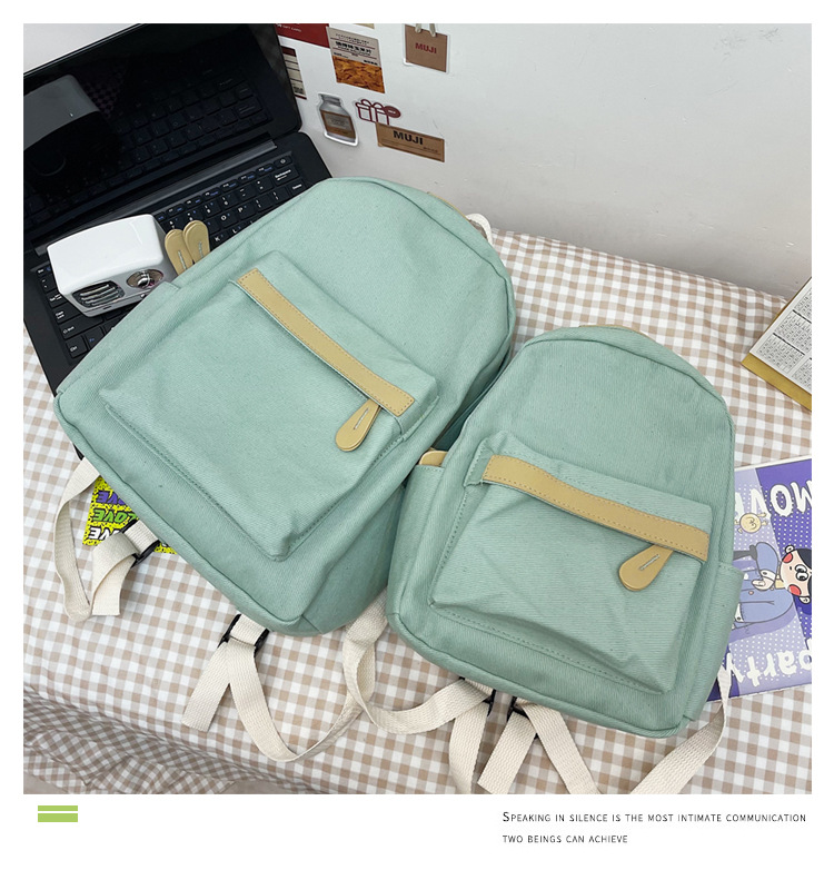 Title 29, Literary and Casual Girl Student Solid Color Sc...