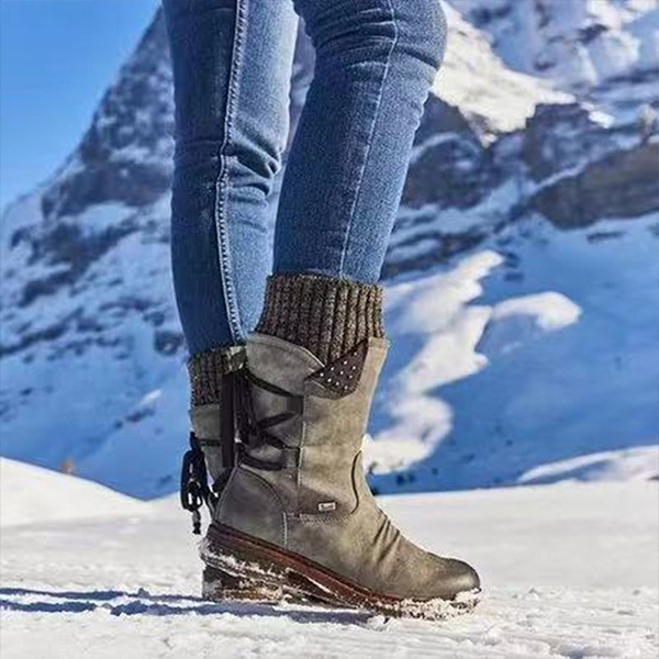 Title 2, Winter Warm Back Lace Up Boots for Women. Stay ...