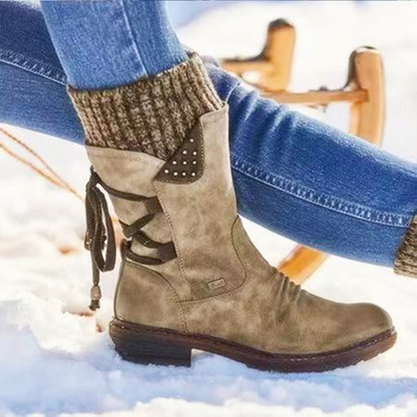 Title 3, Winter Warm Back Lace Up Boots for Women. Stay ...