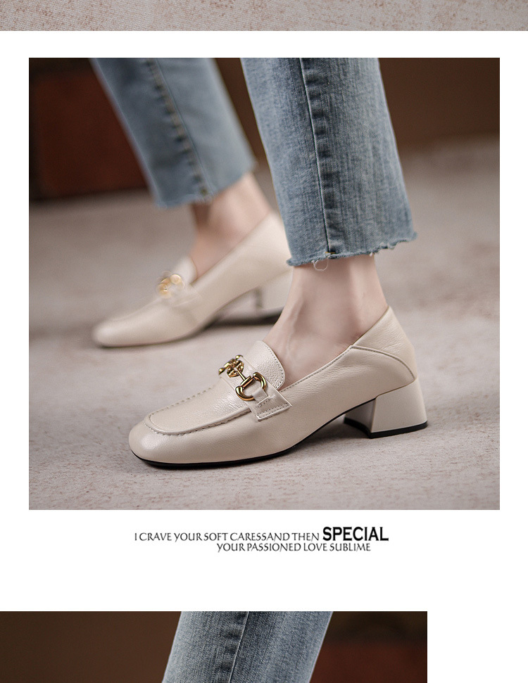 Title 1, Damen Leder Loafer mit Horsebit, mittelhohem Ab...