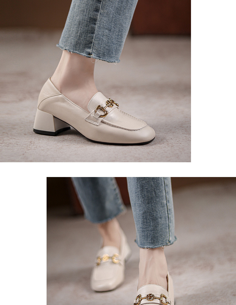 Title 2, Damen Leder Loafer mit Horsebit, mittelhohem Ab...