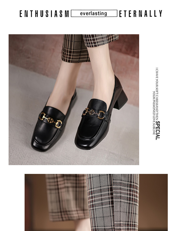 Title 5, Damen Leder Loafer mit Horsebit, mittelhohem Ab...