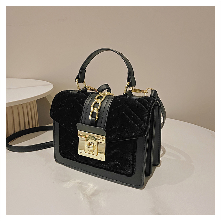 Title 50, Nova Bolsa Mensageiro de Veludo Fashion Feminin...