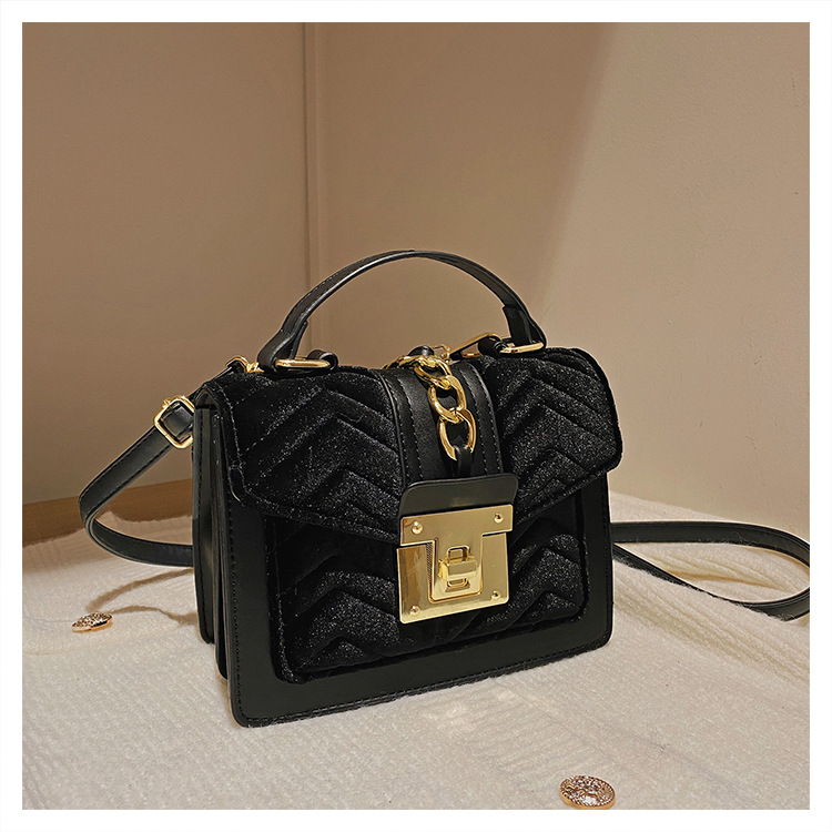 Title 84, Nova Bolsa Mensageiro de Veludo Fashion Feminin...