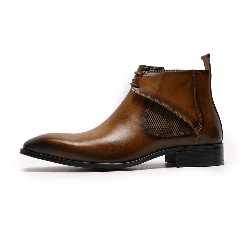 Title 15, Bottines Martin respirantes en cuir pour homme ...