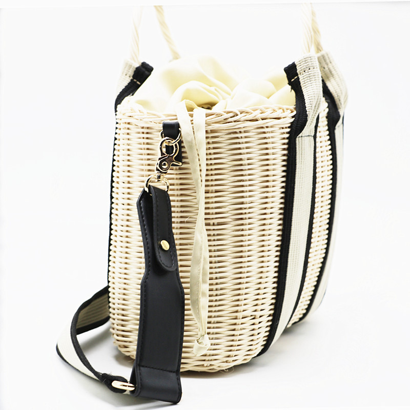 Title 7, Rattan Woven One-shoulder Messenger Bag, a styl...