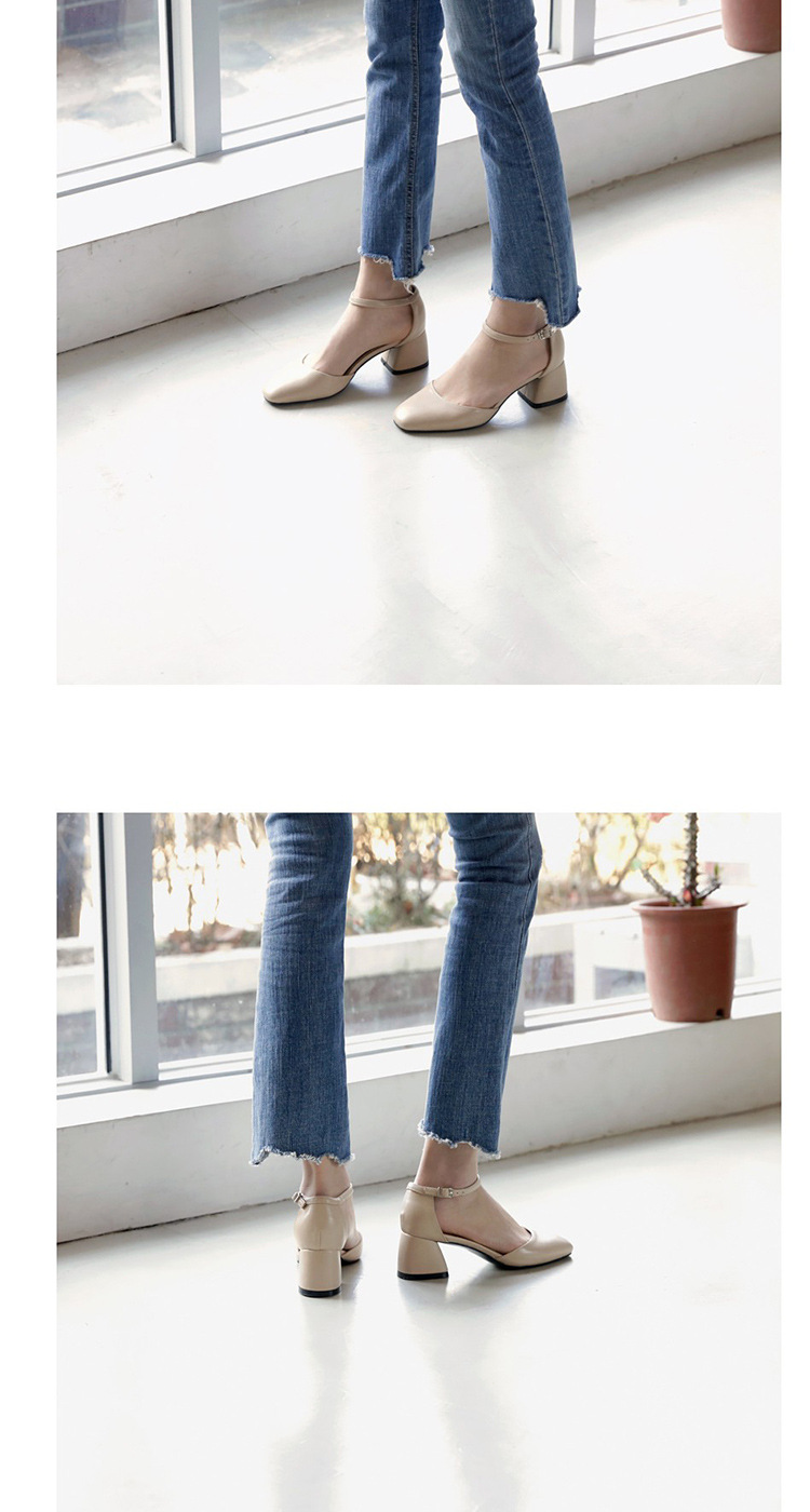 Title 10, Mary Jane shoes thick heel sandals Baotou Roman...