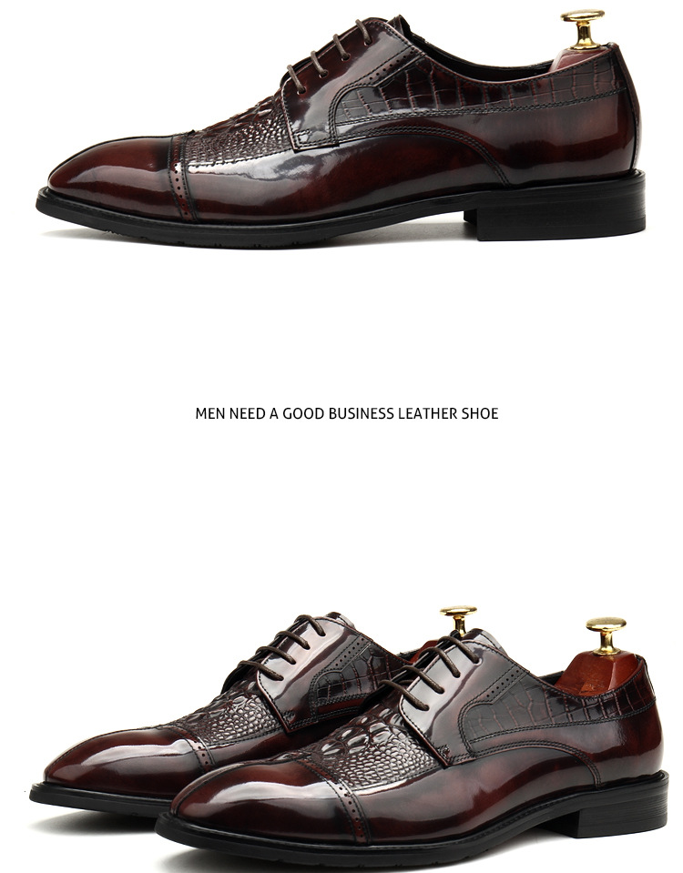 Title 8, Scarpe in pelle cucite stile business britannic...