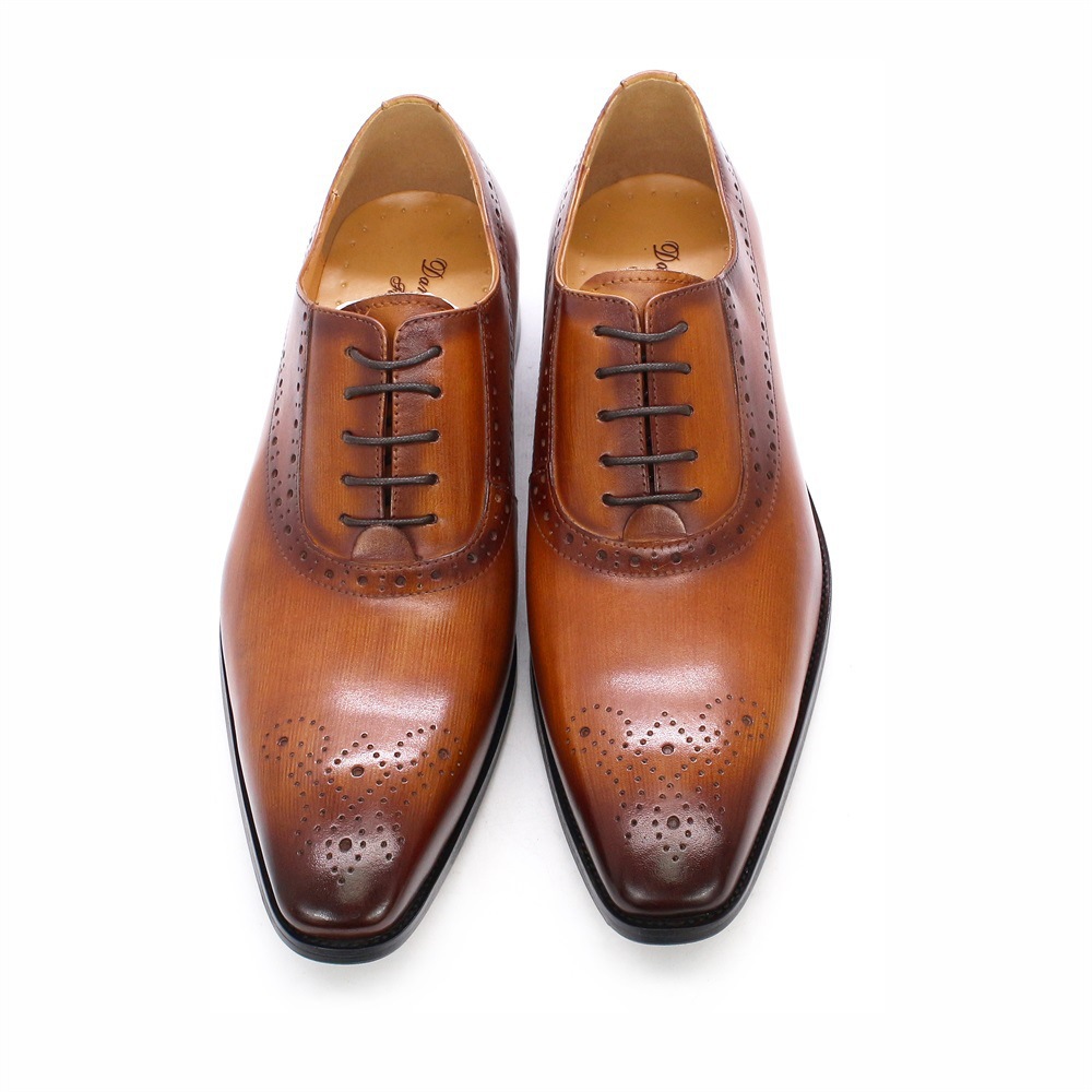 Title 11, Chaussures daffaires pour hommes en cuir de va...