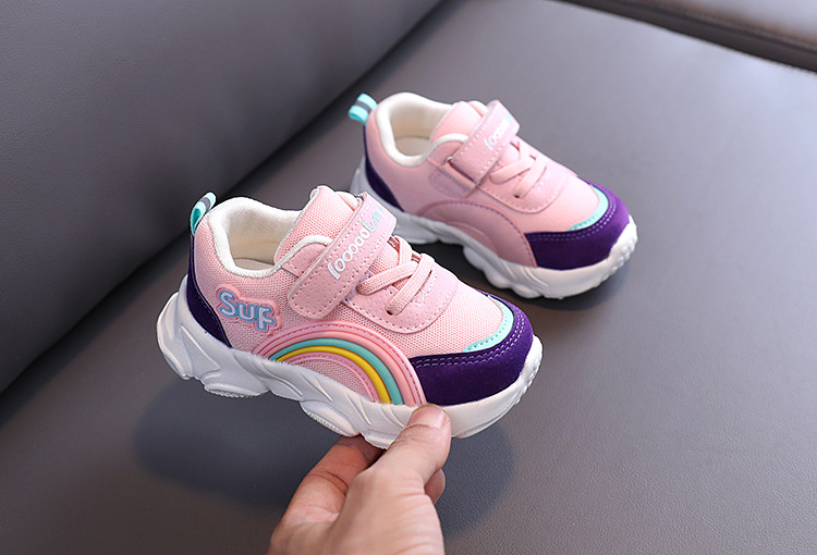 Title 10, Childrens Rainbow Breathable Baby Toddler Shoe...