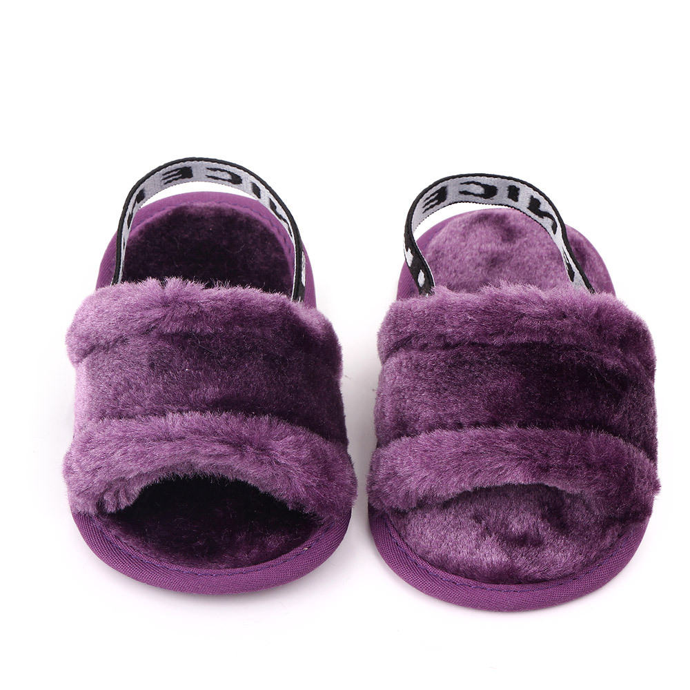 Title 3, Hairy sandals baby shoes soft and comfy footwea...