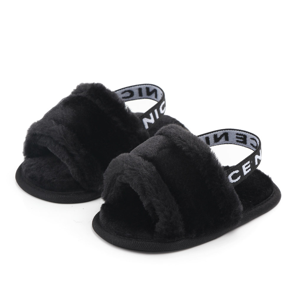 Title 10, Hairy sandals baby shoes soft and comfy footwea...