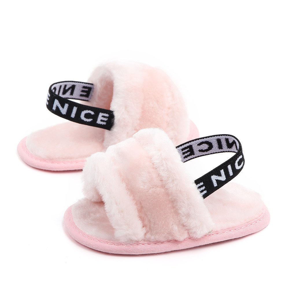 Title 15, Hairy sandals baby shoes soft and comfy footwea...