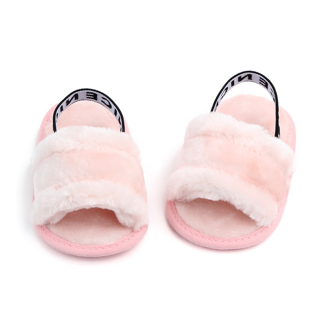 Title 16, Hairy sandals baby shoes soft and comfy footwea...