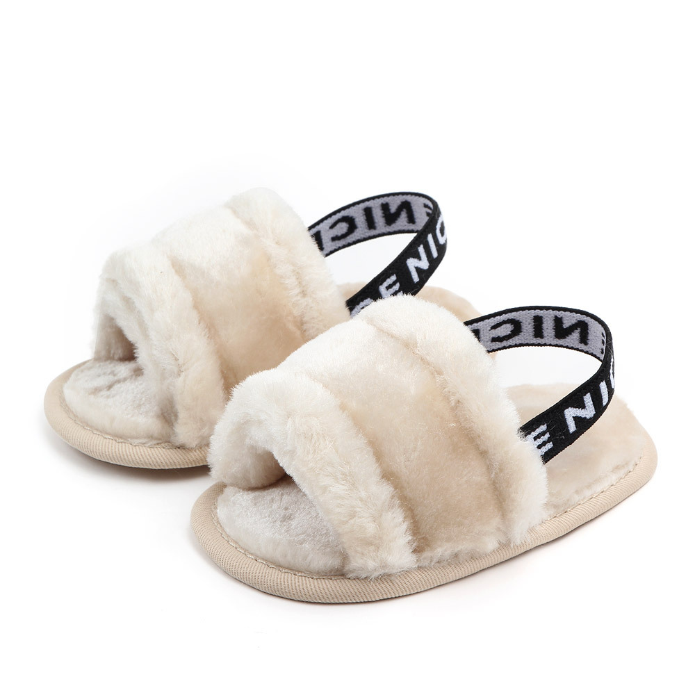 Title 20, Hairy sandals baby shoes soft and comfy footwea...