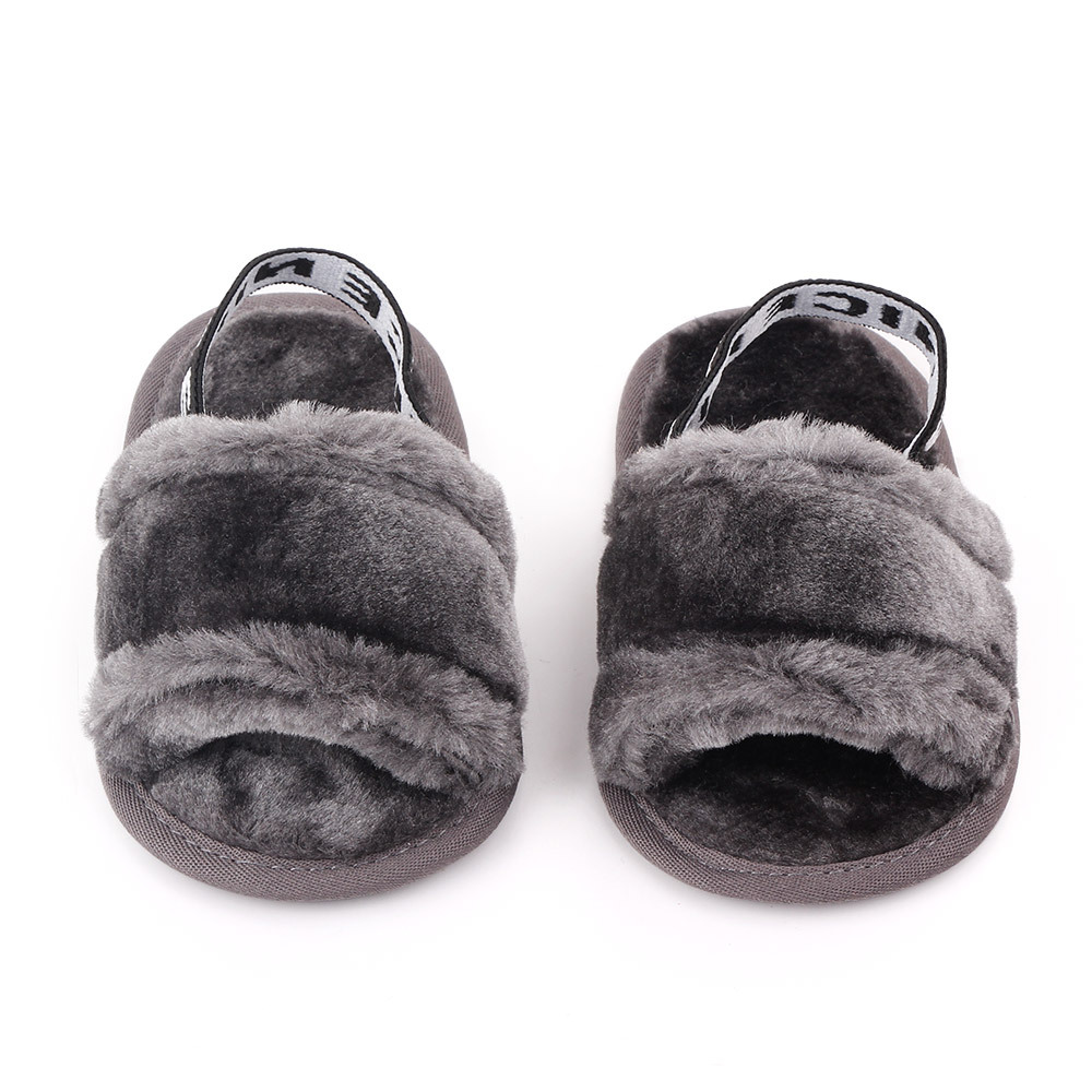 Title 23, Hairy sandals baby shoes soft and comfy footwea...