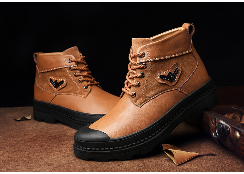 Title 3, Botas masculinas casuais plus com fleece, perfe...