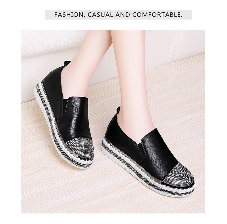 Title 1, Spring single shoes rhinestone flat shoes