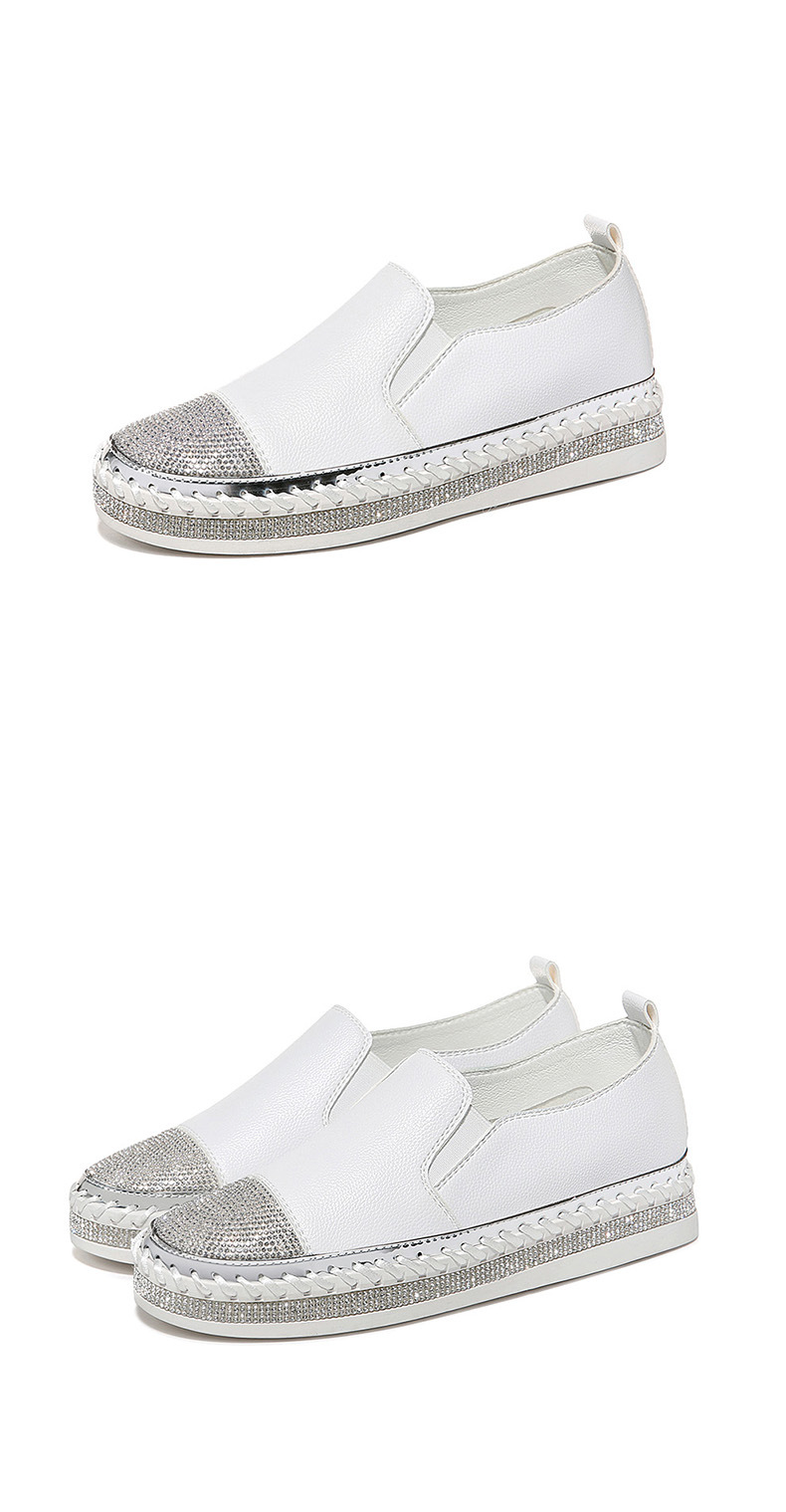 Title 5, Spring single shoes rhinestone flat shoes