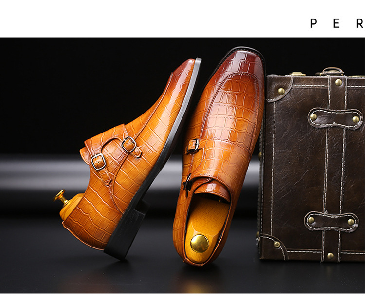 Title 7, Elegante Business Schuhe aus Leder mit spitzer ...