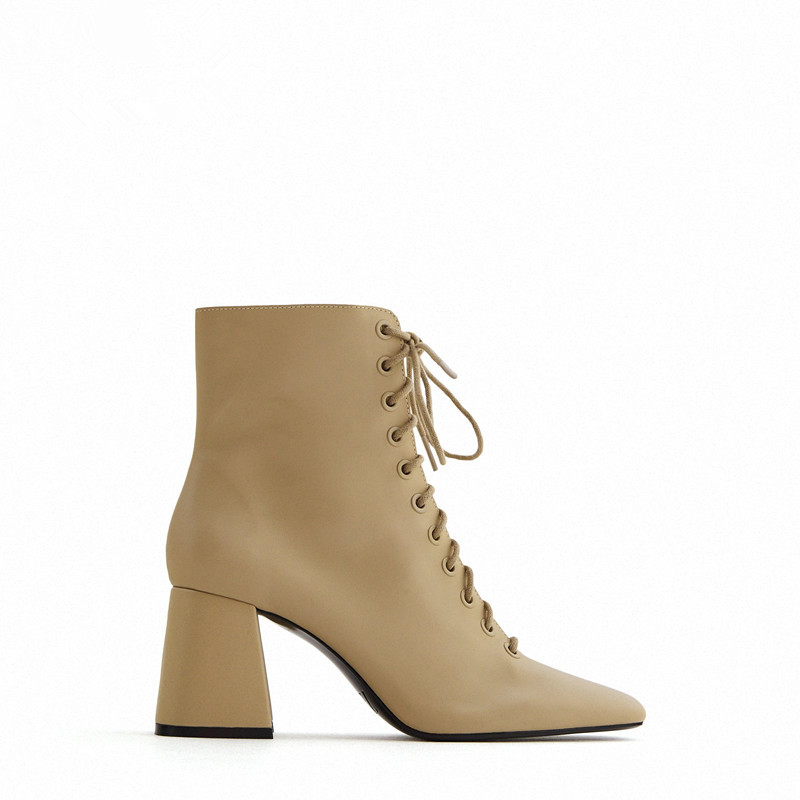 Title 7, Damen Stiefeletten mit hohem Absatz aus Rindsle...