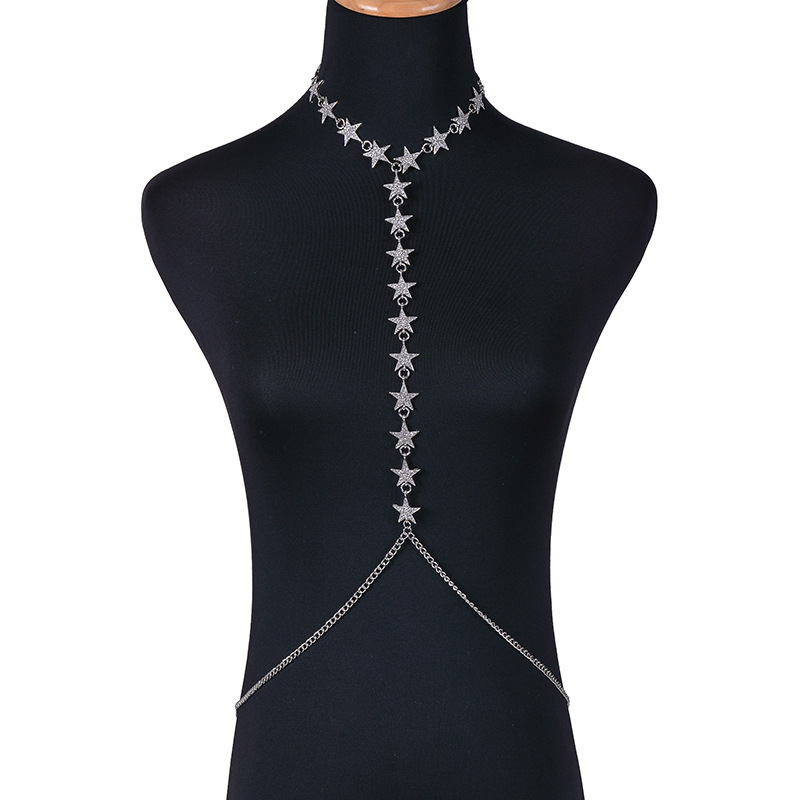 Title 7, Flash Diamond Pentagram Body Chain