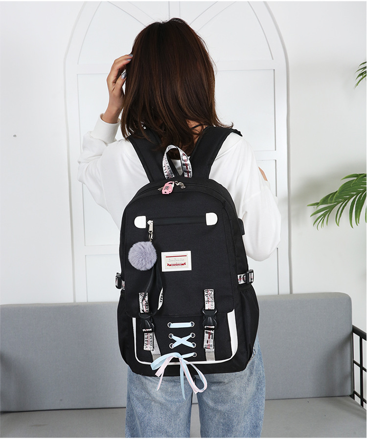 Title 1, Backpack With Usb Cable and Anti Theft Lock