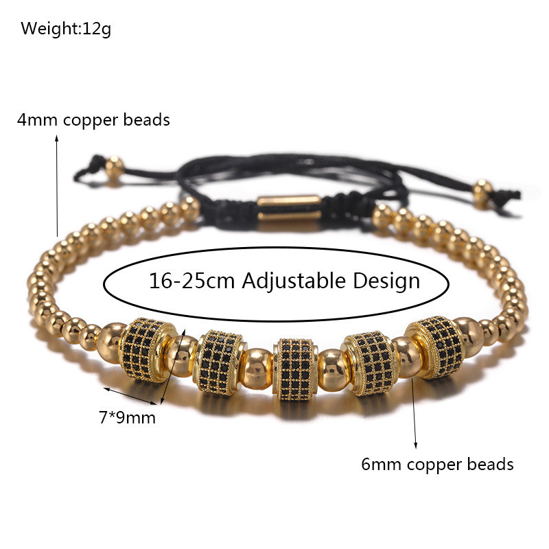 Title 5, Micro-inlaid zircon bracelet Punk bracelet