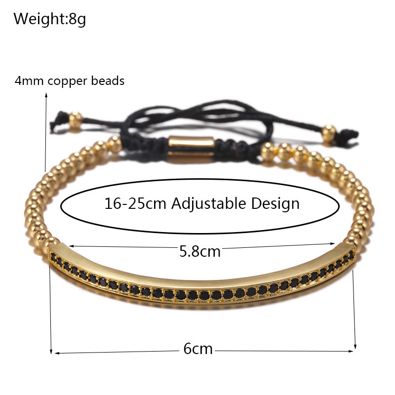 Title 6, Micro-inlaid zircon bracelet Punk bracelet