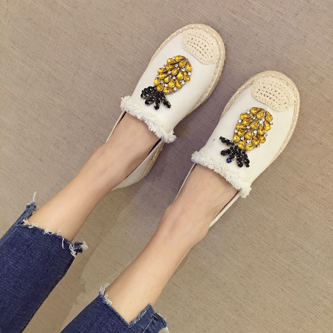 Title 10, Pineapple Rhinestone Flats