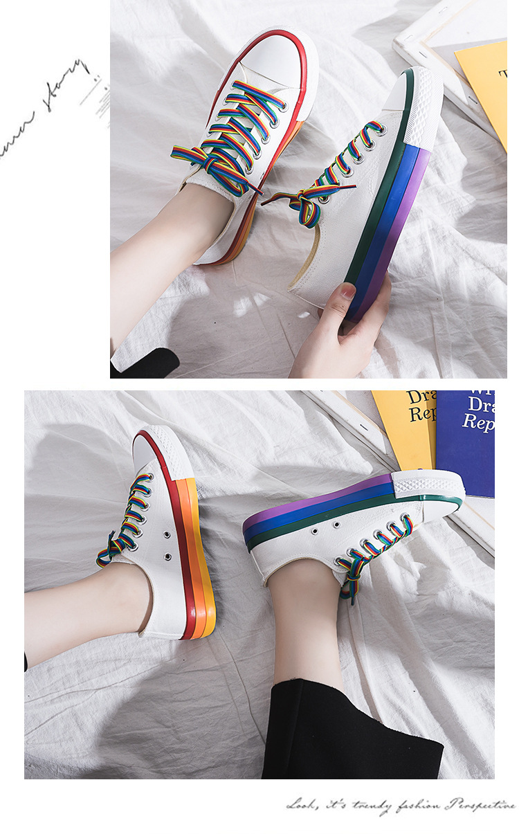 Title 1, Rainbow White Shoes for a Vibrant and Comfortab...