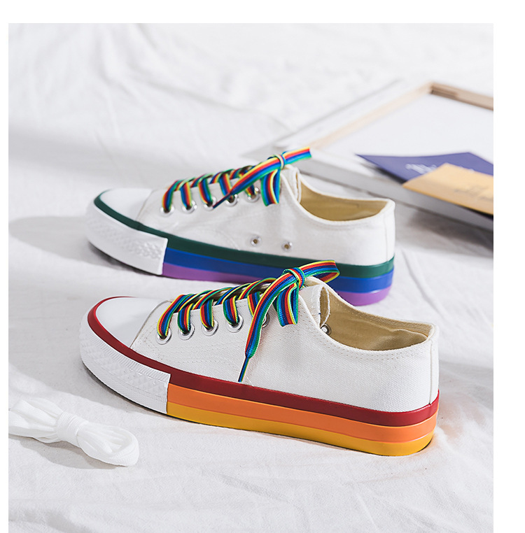 Title 6, Rainbow White Shoes for a Vibrant and Comfortab...