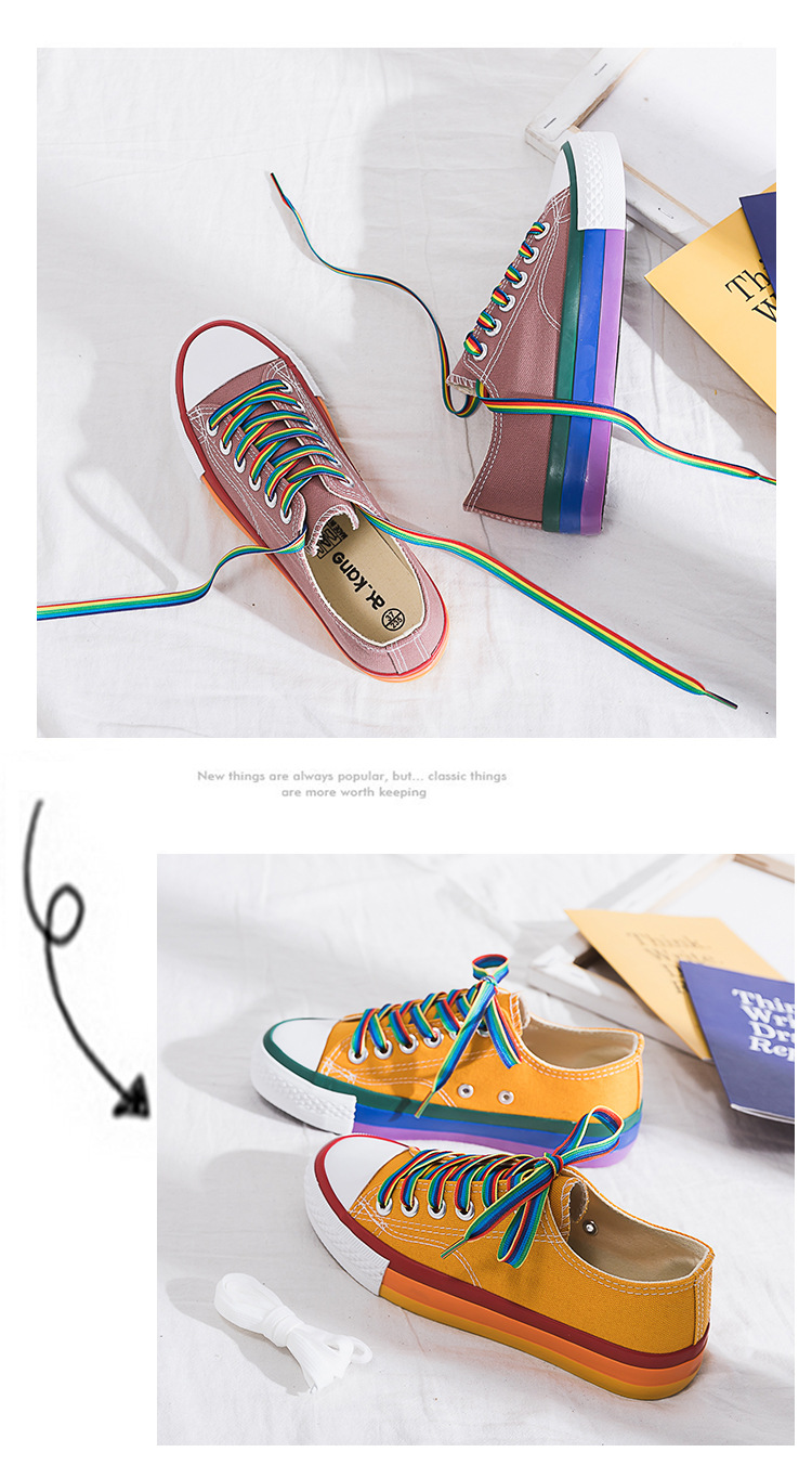 Title 8, Rainbow White Shoes for a Vibrant and Comfortab...