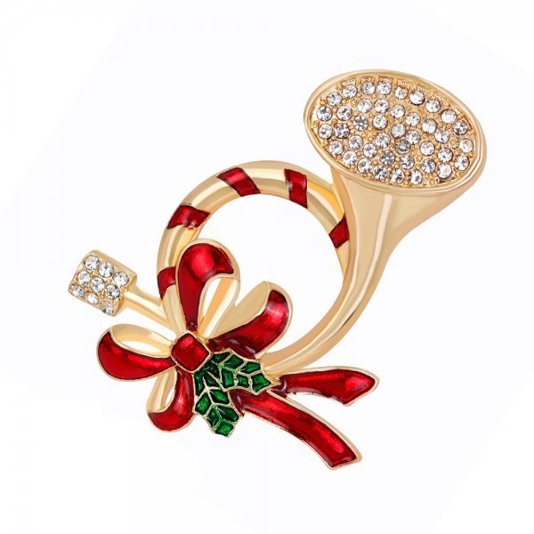 Title 9, Mode Kleur Diamant Strik Krans Broche Kerstcade...