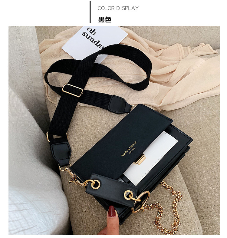 Title 19, Fashion Hit color Crossbody Small Square Bag