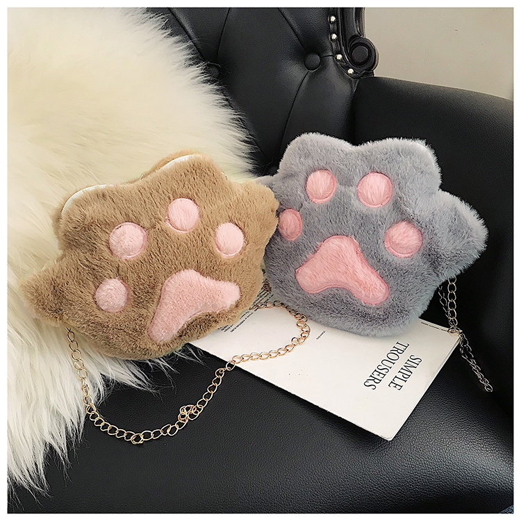 Cat Paw Bag | Cute Soft Plush Material